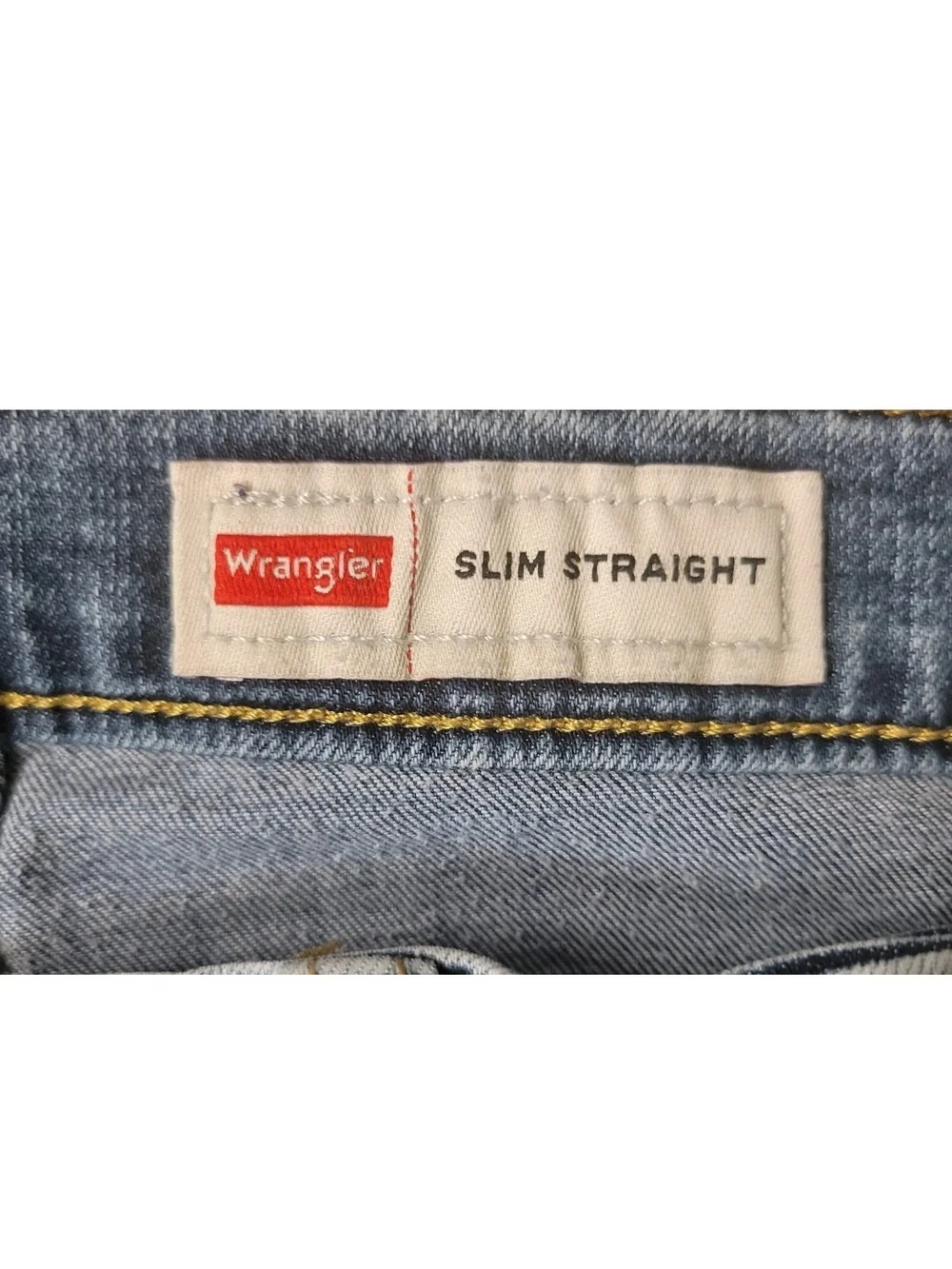 Wrangler Slim Straight Jeans Mens 29x32 Blue Medium Wash Slight Stretch